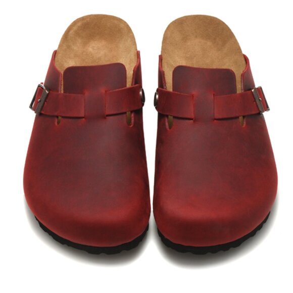 Birkenstock Boston Suede Leather Soft Footbed Clog - Picture 1 of 5